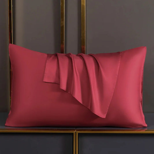 Silk Pillowcase - Wine Red